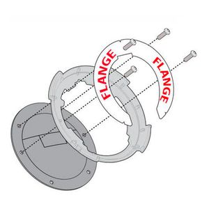 Flange Tanque Givi BF11 BMW R 1200GS/1250GS 13/21 / Multistrada para Fixação de Bolsas Tanklock