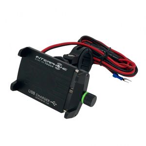 Suporte para Smartphone Universal Interphone Moto Crab Evo Alumínio USB