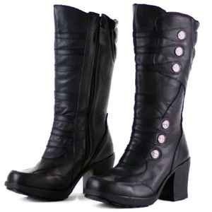 Bota Mondeo Strada Light Salto Alto Botão Feminina