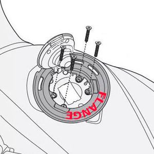 Flange Tanque Givi BF06 BMW S1000RR 12/14 para Fixação de Bolsas Tanklock