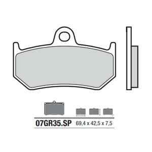 Pastilha de Freio Traseira Brutale 1090 (07GR35SP) Sinterizada Brembo
