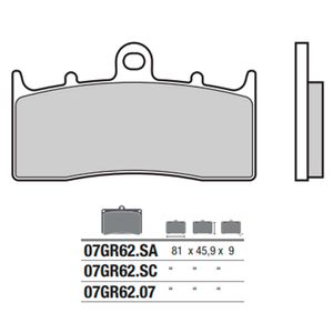 Pastilha de Freio Dianteira Sinterizada K1200/K1300 (07GR62SA) Brembo