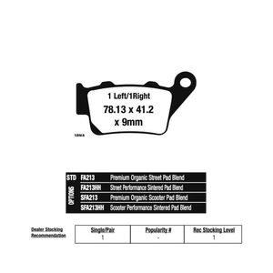 Pastilha de Freio Traseira GS 800/XT 660/KTM (FA213HH) EBC