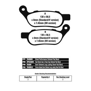 Pastilha de Freio Traseira HD Fat Boy/Dyna/Super Glide (FA458HH) EBC
