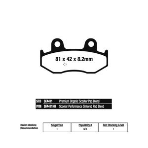 Pastilha de Freio Traseira Burgman 400 01/07 (SFA411HH) EBC