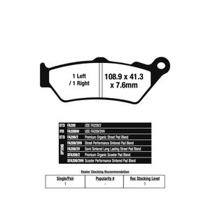Pastilha de Freio Dianteira BMW GS 650/800 13/18 (FA209/2HH) EBC