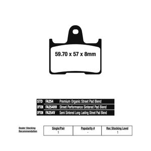 Pastilha de Freio Traseira HD XL 883/1200 14/16 (FA254HH) EBC
