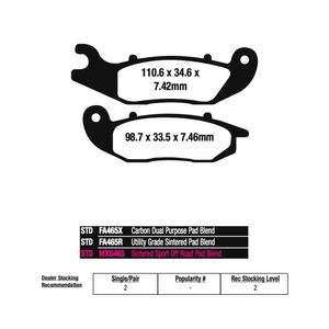 Pastilha de Freio Dianteira CRF 250L (FA465R) EBC