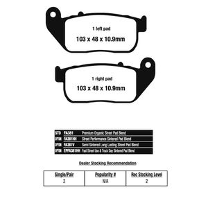 Pastilha de Freio Dianteira XL883/ XL1200 04/13 (FA381HH) EBC