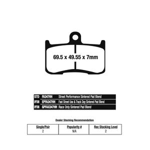Pastilha de Freio Dianteira Z800/ B King/ Daytona 675 06/08 (FA347HH) EBC