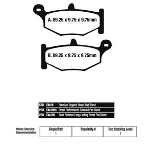 Pastilha de Freio Traseira GSX 750/1000/ Hayabusa 06/10 (FA419HH) EBC