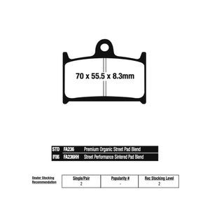 Pastilha de Freio Dianteira Explorer 1200/ Sprint 1050 12/16 (FA236HH) EBC