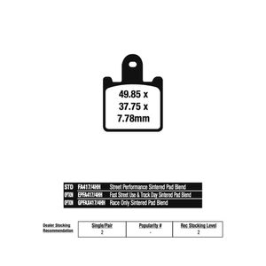 Pastilha de Freio Dianteira ZX6R/ Z750/ Z1000 11/12 (FA417/4HH) EBC