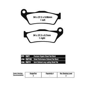Pastilha de Freio Dianteira BMW K1200/ K1300 09/16 (FA671HH) EBC