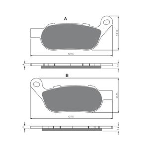 Pastilha de Freio Traseira HD Fat Boy/ Dyna/ Super Glide (GF273S3) Gold Fren
