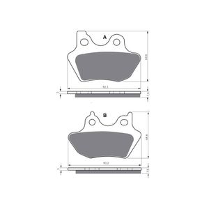 Pastilha de Freio Traseira HD Dyna/ Softtail (GF181S3) Gold Fren