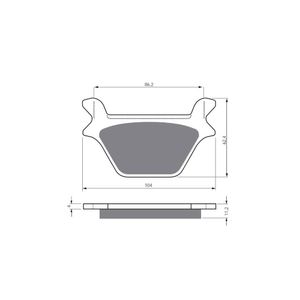 Pastilha de Freio Traseira HD Fat Boy/ Electra Glide (GF056S3) Gold Fren