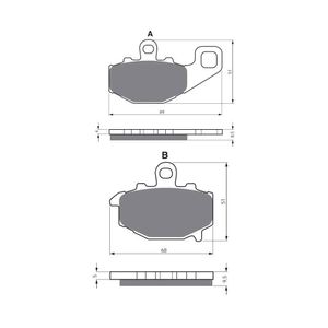 Pastilha de Freio Traseira ER6N/ ZX10/ Z750 (GF093S3) Gold Fren