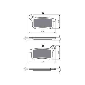 Pastilha de Freio Dianteira/Traseira KTM SX 65/85 03/10 (GF185K5) Gold Fren