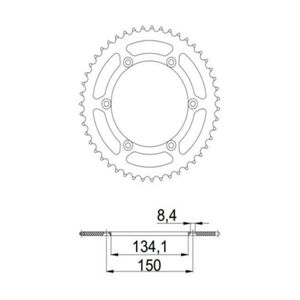 Coroa Kawasaki - KX / KLX 15063 (Ferro) 50D Riffel