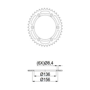 Coroa Gasgas / Husqvarna - Todas (Ferro) 48D Riffel