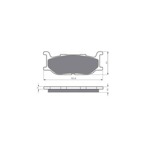 Pastilha de Freio Traseira Midinight/Dragstar 650 (GF048S3) Gold Fren