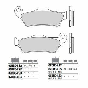 Pastilha de Freio Dianteira Sinterizada KTM SX/EXC / Husqvarna TE / Monster 695 (07BB04SA) Brembo