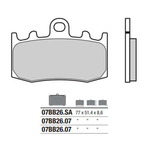 Pastilha de Freio Dianteira Sinterizada BMW R1200 GS / K 1300 (07BB26SA) Brembo