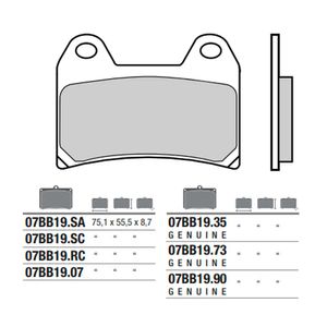 Pastilha de Freio Dianteira Sinterizada BMW F800R Ducati Monster (07BB19SA) Brembo