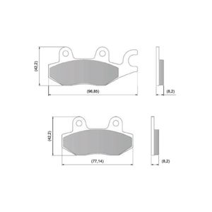 Pastilha dianteira Twister/ YBR 125ED/ CB300 s/ ABS/ Fazer Diafrag