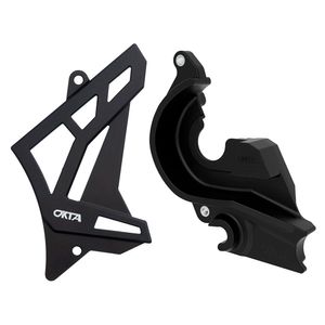 Kit Anti Block Dianteiro e Protetor Pinhão CRF 250F Okta