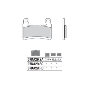 Pastilha de Freio Dianteira Kawasaki ZX6R 13 (07KA29SA) Brembo