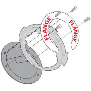 Flange Tanque Givi BF01BR Suzuki para Fixação de Bolsas Tanque Tanklock