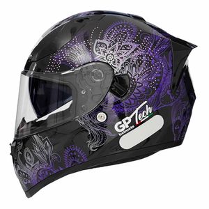 Capacete GP Tech V128 Tribal com Viseira Solar