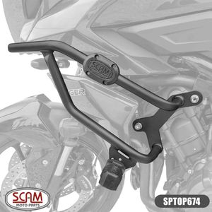 Protetor de Motor e Carenagem com Pedaleiras Tiger 660 Sport 22+ (SPTOP674) Scam