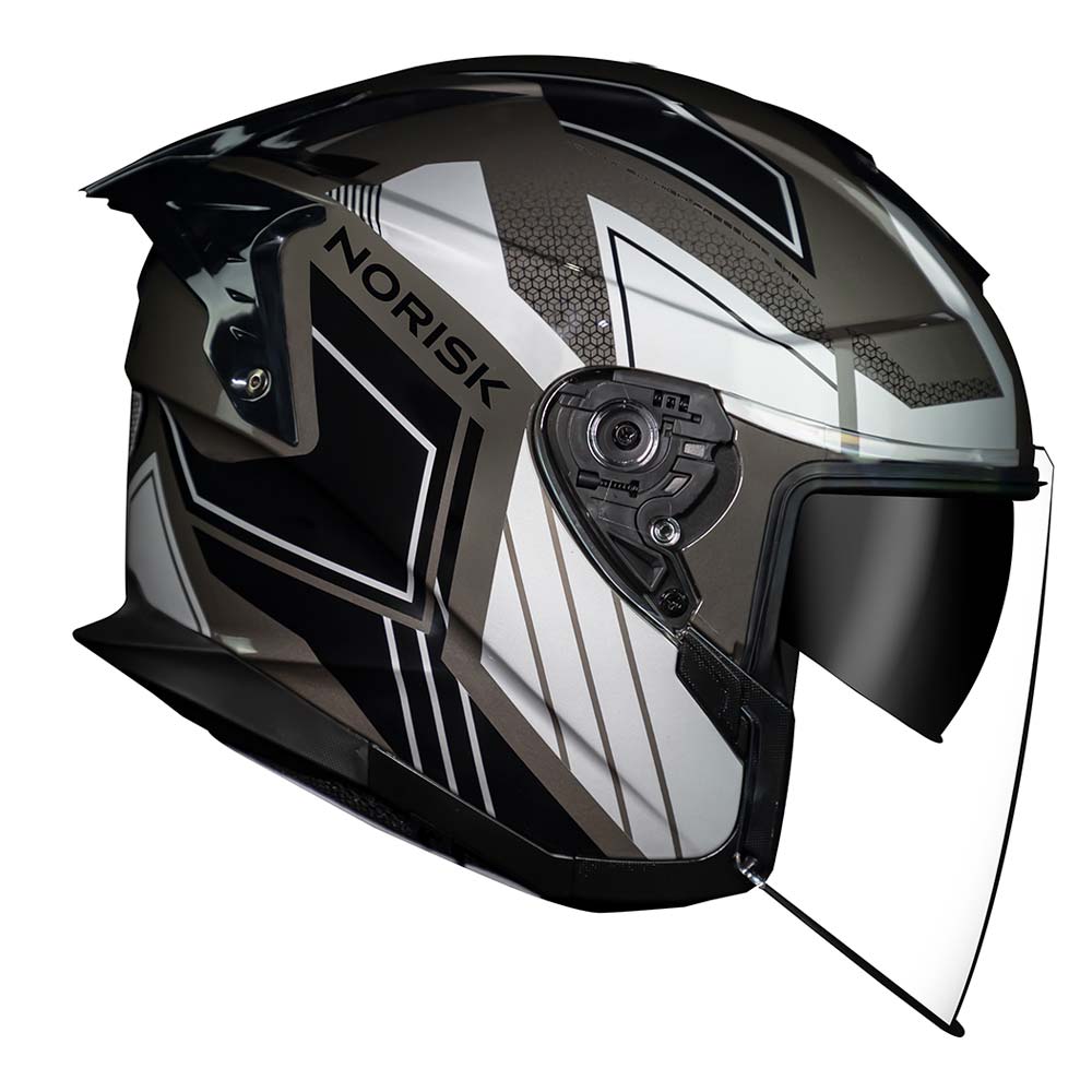 nori10jp Capacete Norisk Razor Black Edition Com Spoiler Viseira Fumê