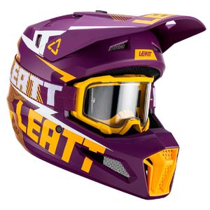 Capacete Leatt Moto 3.5 Com Óculos