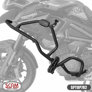 Protetor De Motor e Carenagem com Pedaleira Triumph Tiger1200 GT Pro 24+ / Tiger1200 Black (SPTOP782) Scam