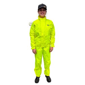 Conjunto Capa de Chuva Pantaneiro Nylon Estilo Masculina com Forro e Gola 1400