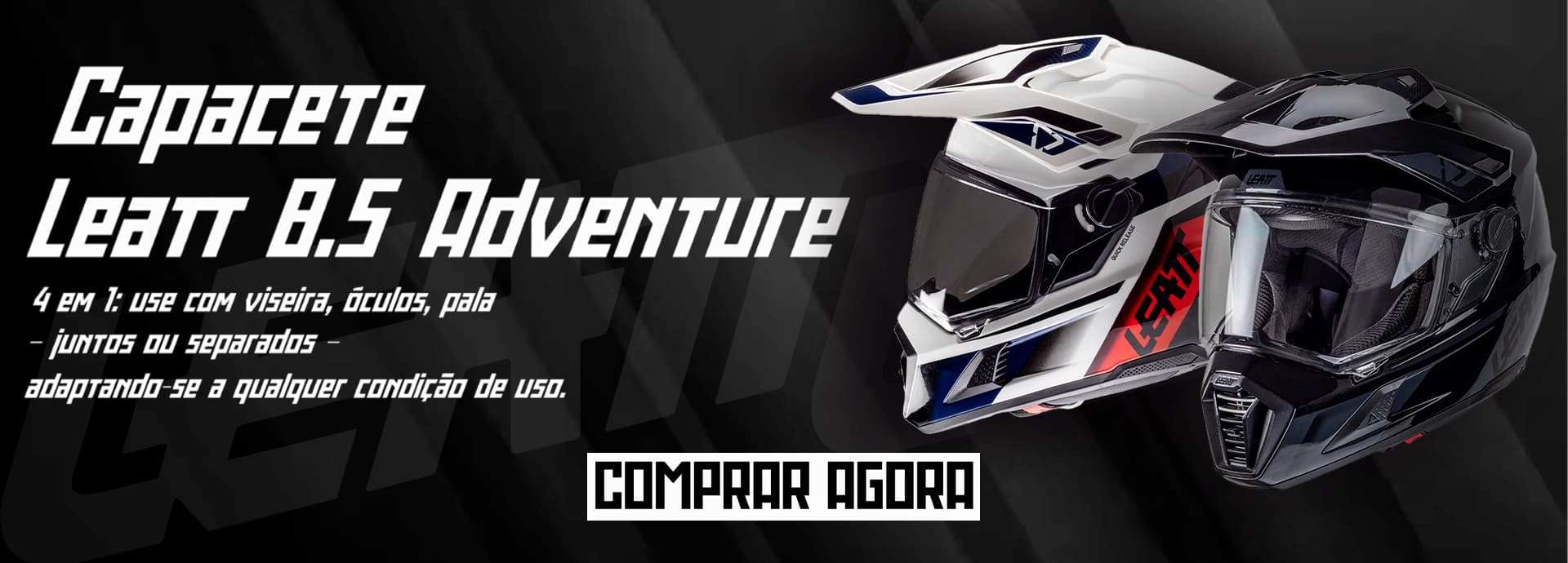 Capacete Leatt 8.5 Adventure com Óculos 4.5 V25